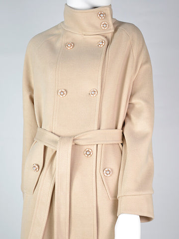 Airchics manteau en laine double boutonnage avec poches ceinture femme mode hiver